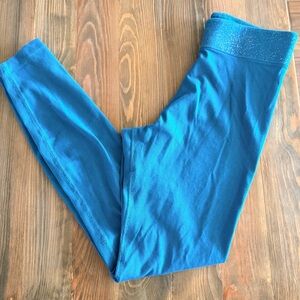 Nike teal sparkle logo leggings